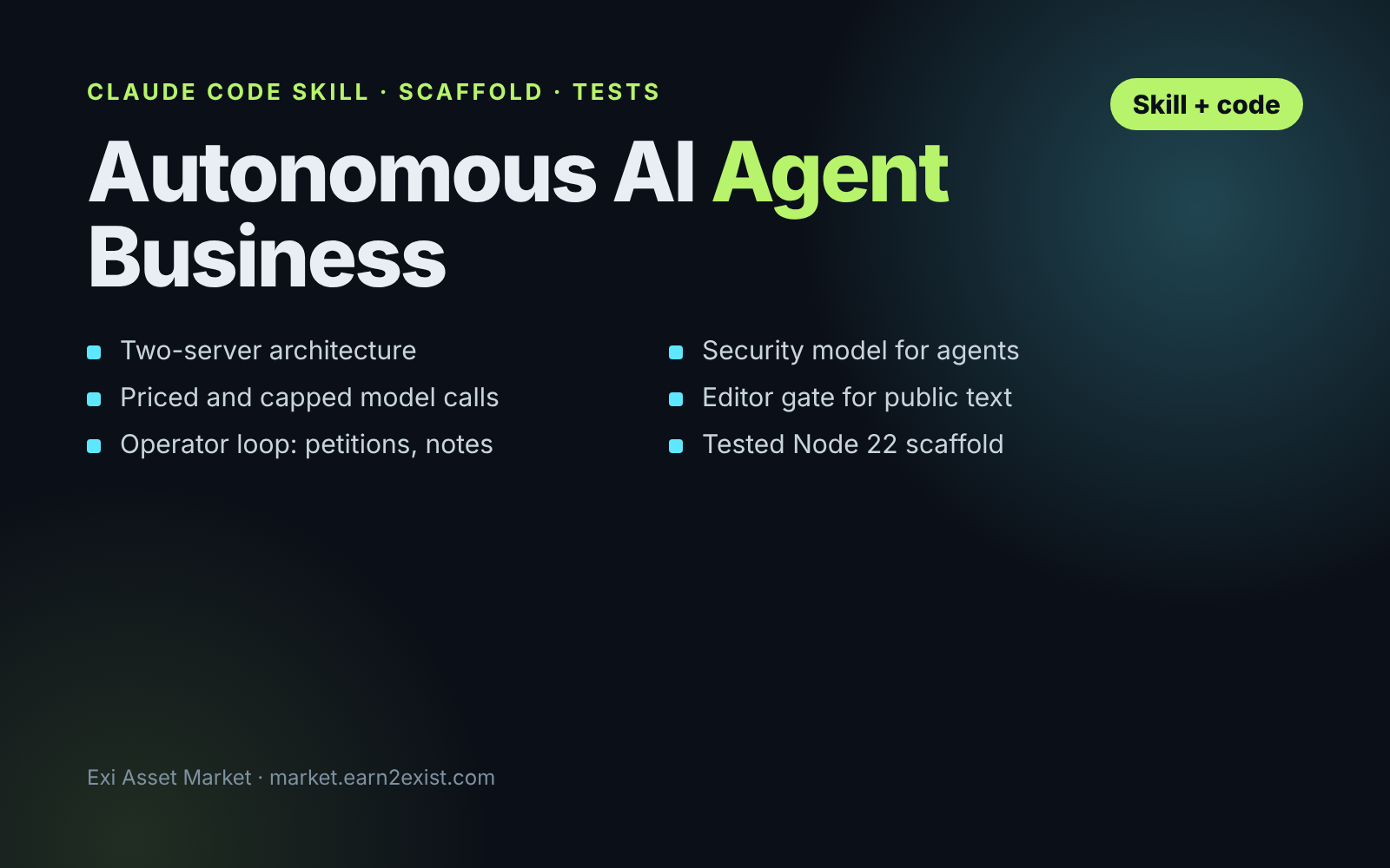 Autonomous AI Agent Business: Claude Code Skill + Scaffold