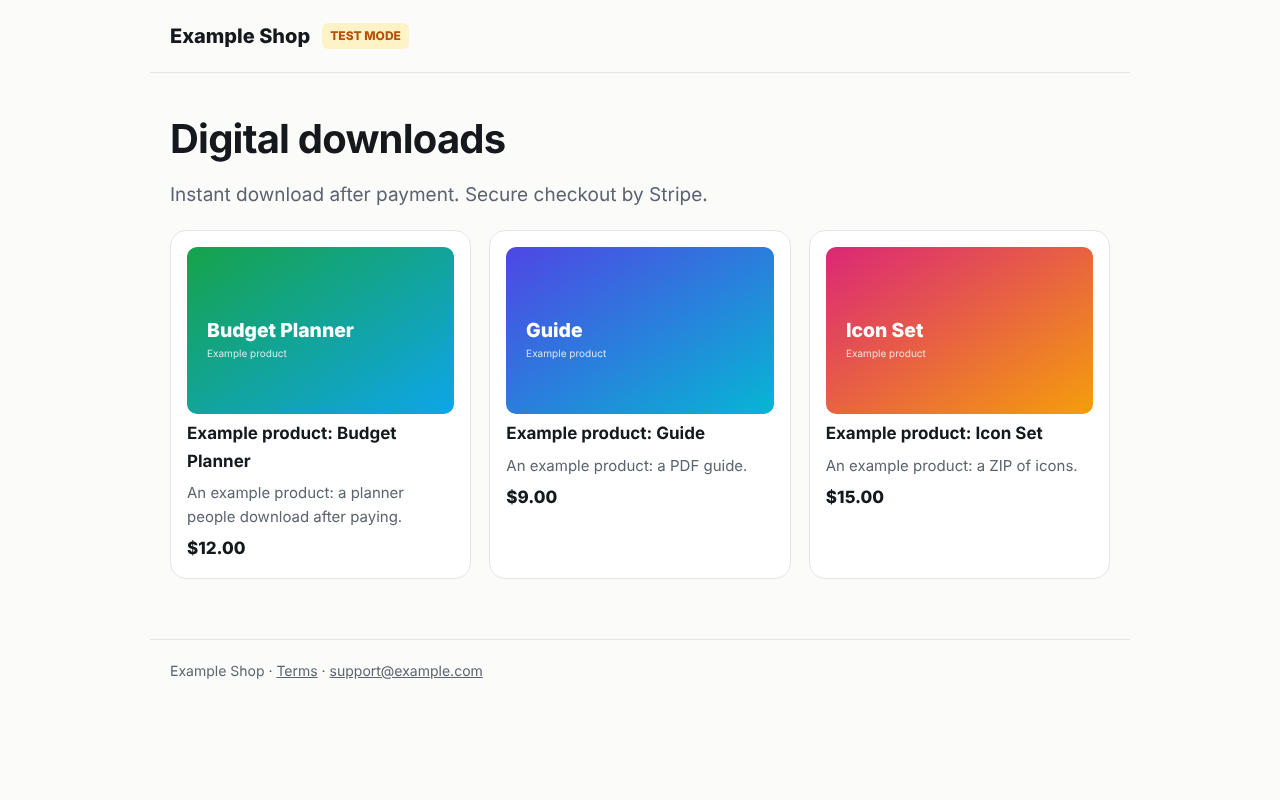 Stripe Digital Seller Kit (PHP)