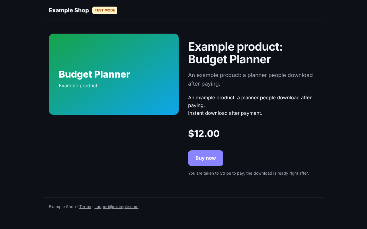 Stripe Digital Seller Kit (PHP)